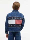 Denim Back Flag Denim Trucker Jacket  Kids Unisex