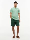 Green Garment Dyed Flag Embroidery Regular Polo  Men