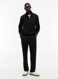 Black Quarter-Zip Intechno Knit Sweatshirt  Men