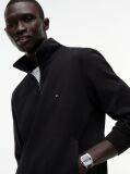 Black Quarter-Zip Intechno Knit Sweatshirt  Men