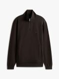 Black Quarter-Zip Intechno Knit Sweatshirt  Men