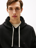 Μαύρο Hoody Από Fleece Με Κορδόνι  Άνδρες
