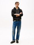Μαύρο Hoody Από Fleece Με Κορδόνι  Άνδρες