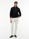 Black Quarter-Zip Fleece Sweatshirt  Men