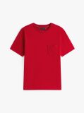 Κόκκινο T-Shirt Με Σήμα Στην Τσέπη  Άνδρες