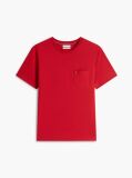 Κόκκινο T-Shirt Με Σήμα Στην Τσέπη  Άνδρες