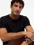 Μαύρο Interlock Πλεκτό T-Shirt  Άνδρες