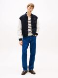 Blue Whiskered Straight Leg Jeans  Men