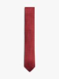 Red Pure Silk Jacquard Micro Geometric Tie  Men