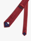 Red Pure Silk Jacquard Micro Geometric Tie  Men