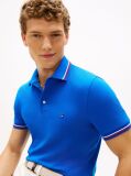 Blue Slim Fit Tipped Pique Polo Shirt  Men