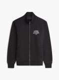 Black Stand-Up Collar Track Jacket  Men