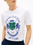 Άσπρο T-Shirt Με Λογότυπο Και Κλασική Λαιμόκοψη  Άνδρες