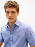 Blue Regular Fit Houndstooth Short Sleeve Shirt  Men