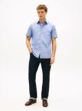 Blue Regular Fit Houndstooth Short Sleeve Shirt  Men