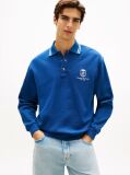 Blue Tipped Collar Relaxed Rugby Sweatshirt  Men