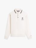 Beige Tipped Collar Relaxed Rugby Sweatshirt  Men