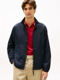 Blue Water Resistant Tonal Logo Zip-Thru Jacket  Men