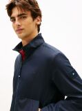 Blue Water Resistant Tonal Logo Zip-Thru Jacket  Men
