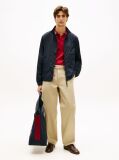 Blue Water Resistant Tonal Logo Zip-Thru Jacket  Men
