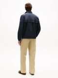 Blue Water Resistant Tonal Logo Zip-Thru Jacket  Men
