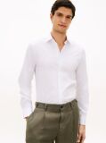Άσπρο Smart Casual TH Flex Πουκάμισο Σε Slim Γραμμή  Άνδρες