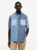 Multi Relaxed Fit Colour-Blocked Chambray Shirt  Men