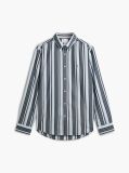 Multi Regular Fit Multicolour Stripe Poplin Shirt  Men