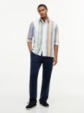 Multi Relaxed Fit Multicolour Stripe Oxford Shirt  Men