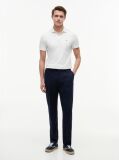White Regular Fit Print Jersey Polo Shirt  Men