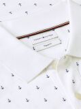 White Regular Fit Print Jersey Polo Shirt  Men