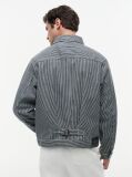 Multi Stripe Denim Jacket  Men