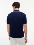 Blue Smart Casual Regular Fit Tipped Polo Shirt  Men