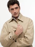 Beige New York Label Relaxed Car Coat  Men