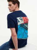 Blue Back Logo Jersey T-Shirt  Men