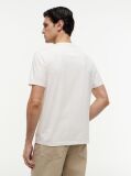 Beige Floral Graphic Pocket T-Shirt  Men