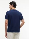 Blue Embossed Logo Interlock T-Shirt  Men