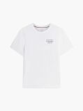 White Wavy Flag Back Graphic Jersey T-Shirt  Men