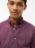 Red TH Flex Regular Fit Geometric Shirt  Men