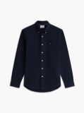 Blue Regular Fit Herringbone Flannel Button-Down Shirt  Men