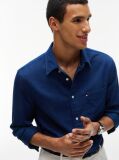 Blue Regular Fit Chambray Shirt  Men