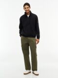 Black Performance Relaxed Logo Collar Quarter-Zip Jumper  Men