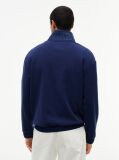 Blue Performance Relaxed Logo Collar Quarter-Zip Jumper  Men
