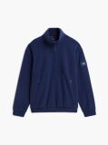 Blue Performance Relaxed Logo Collar Quarter-Zip Jumper  Men