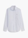 Blue Slim Fit Micro Print Poplin Shirt  Men