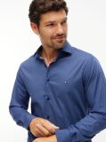 Blue Slim Fit Micro Print Poplin Shirt  Men