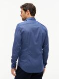 Blue Slim Fit Micro Print Poplin Shirt  Men