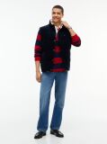 Blue Corduroy Down Reversible Gilet  Men