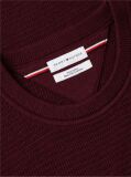 Red Textured Crew Neck Jumper With Cashmere  Men