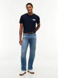 Blue Back Flag Graphic Crew Neck T-Shirt  Men